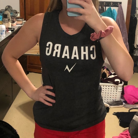 Tops - CHAARG Workout Tank Top Grey Size Small